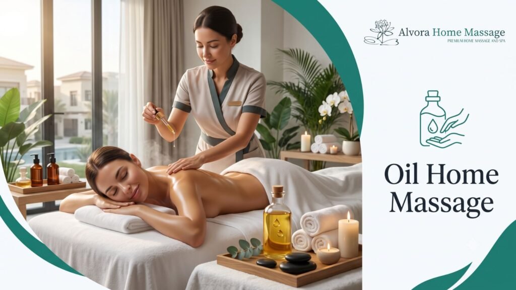 Professional Oil Home Massage service in Dubai by Alvora Home Massage & SPA.